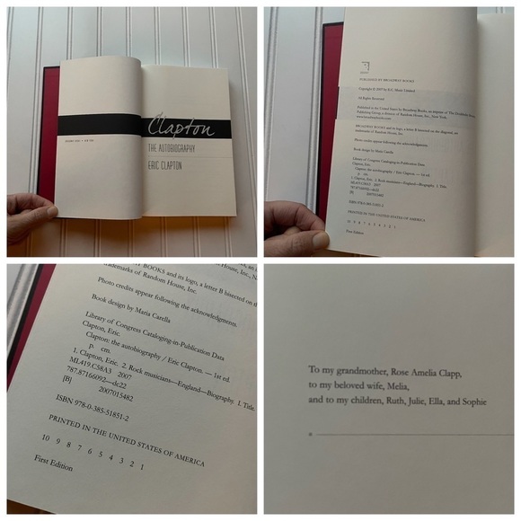 Eric Clapton The Autobiography Hardcover Book First Edition 2007 Used Very Good - Picture 7 of 13